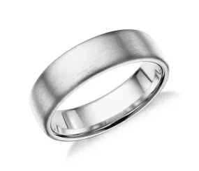 14k Solid Gold Matte Modern Comfort Fit Wedding Ring 6mm Custom Size Avaliable