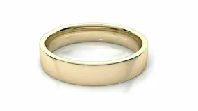 22k Solid Gold 5mm Comfort Fit Wedding Flat Band in 22k Yellow Gold All sizes 