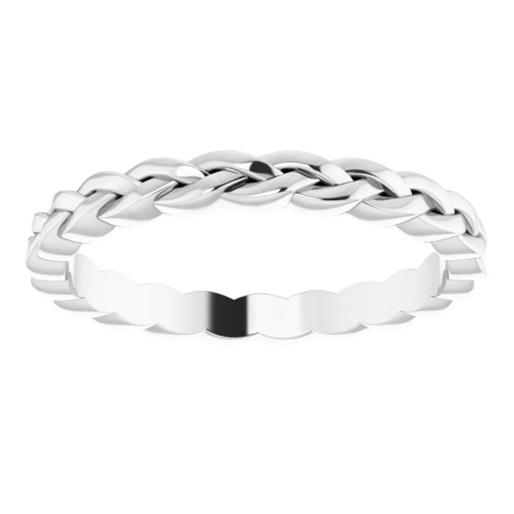 2mm Platinum Woven Standard Fit Band