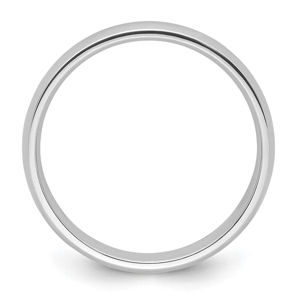 3mm to 8mm Platinum Light Weight Polished Domed Comfort Fit Band