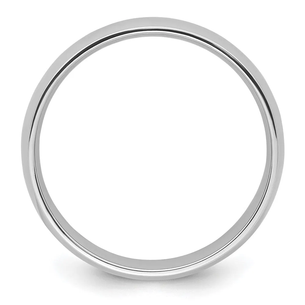 3mm to 8mm Platinum Light Weight Polished Domed Comfort Fit Band