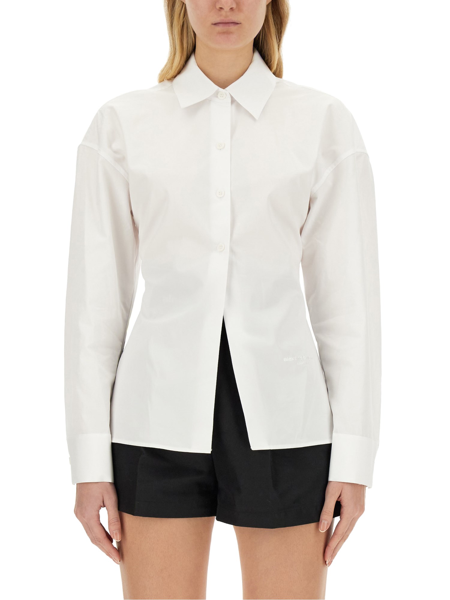 ALEXANDER WANG    SLIM FIT COTTON POPLIN SHIRT