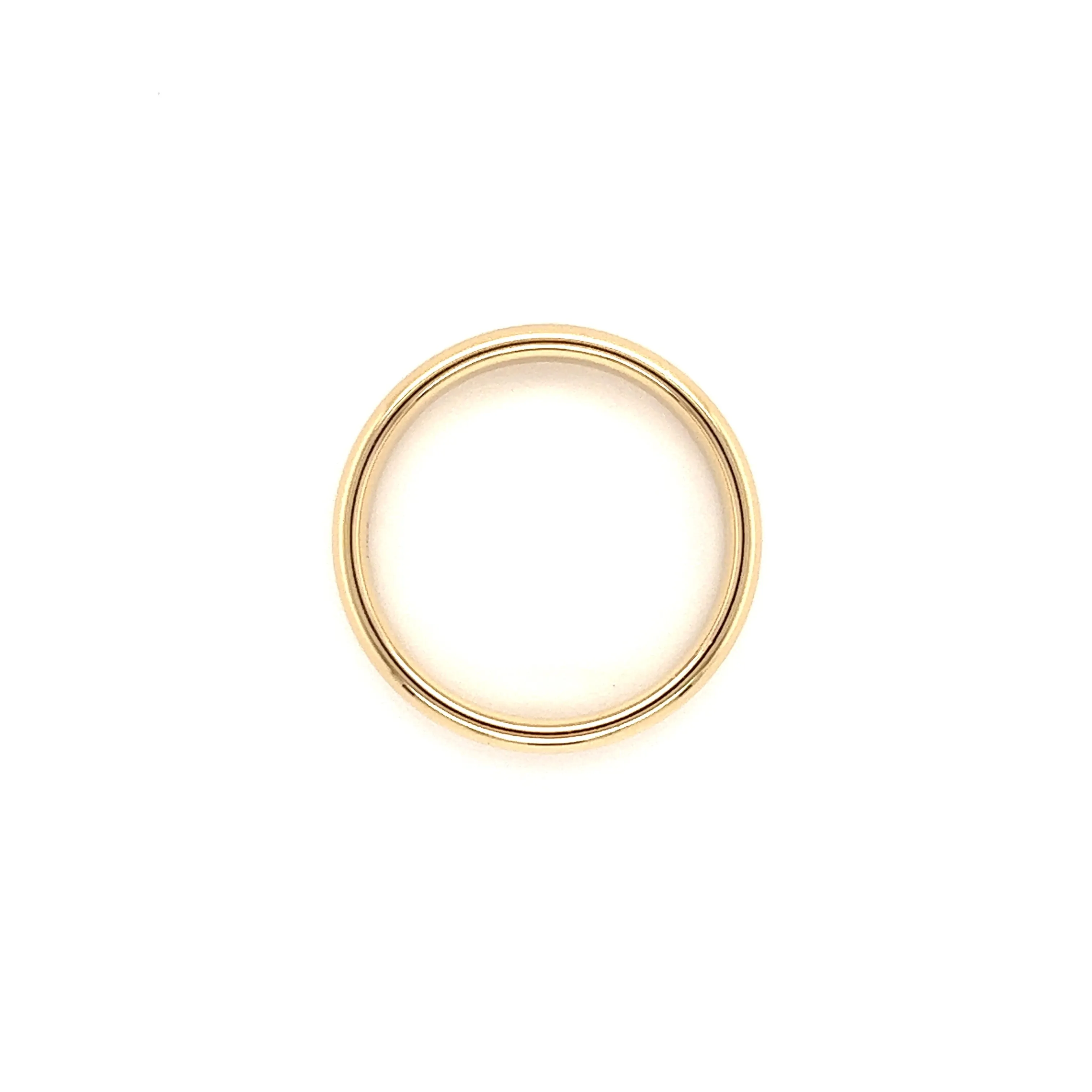 Beveled Edge 5mm Ring with Comfort Fit in 14K Yellow Gold