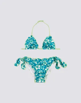 BIKINI BAMBINA CON STAMPA HIBISCUS SK23