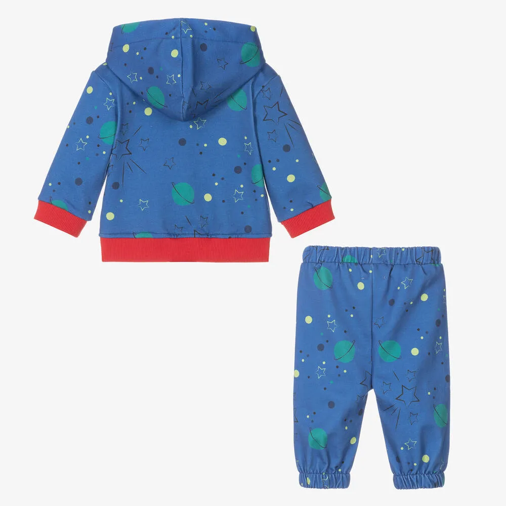 Blue Cotton Planet & Stars Baby Tracksuit