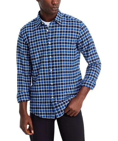 Boss Cotton Check Slim Fit Button Down Shirt