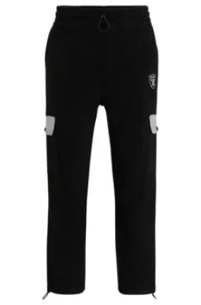  BOSS x NFL fleece tracksuit bottoms with collaborative branding