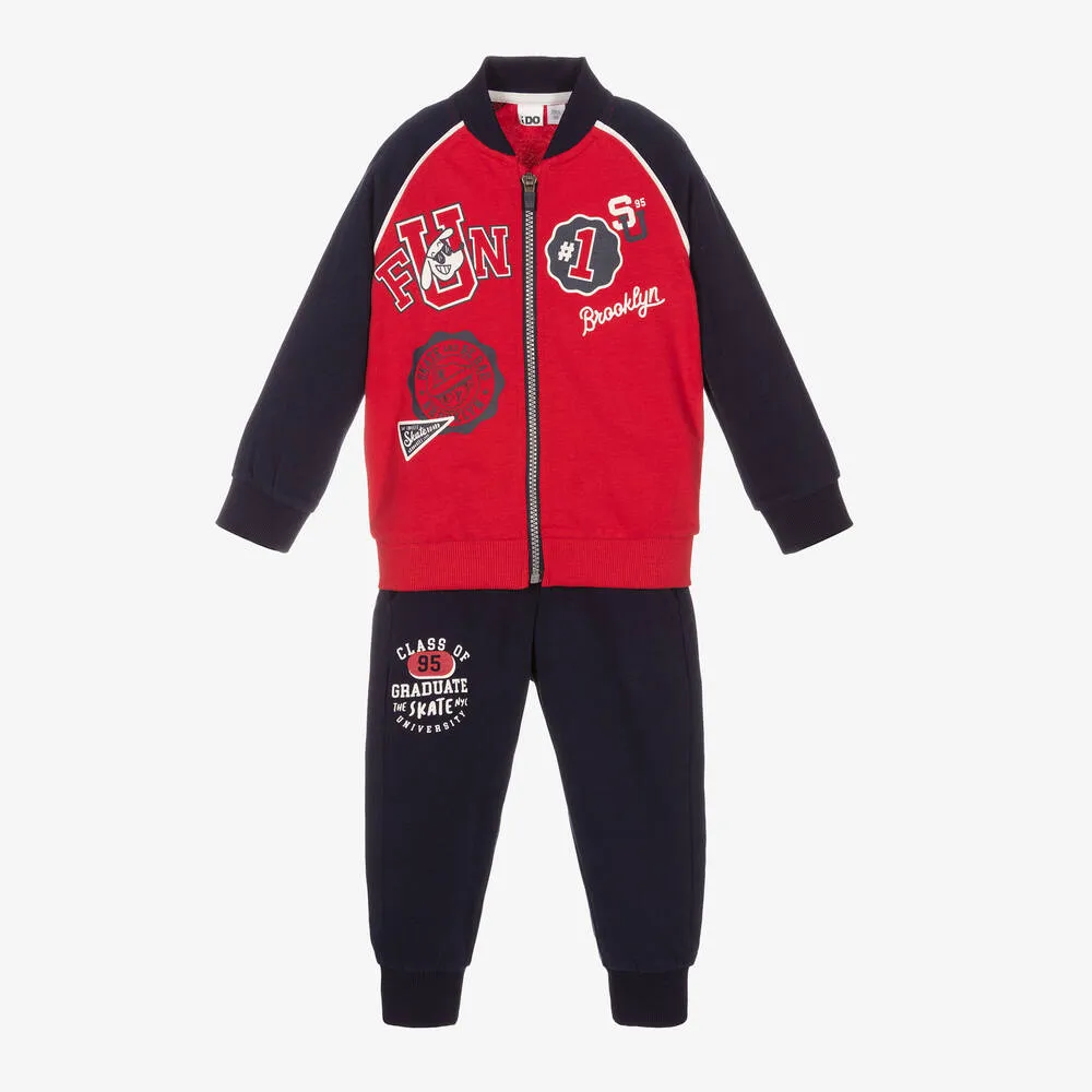 Boys Red & Navy Blue Tracksuit