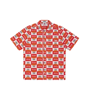 CANNED GOODS S/S SHIRT - WHITE/RED