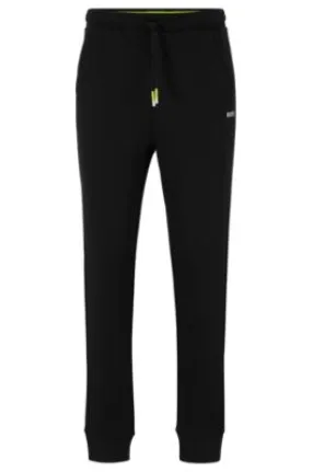 Cotton-blend tracksuit bottoms with embroidered logos 