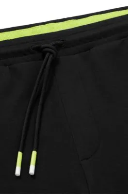 Cotton-blend tracksuit bottoms with embroidered logos 