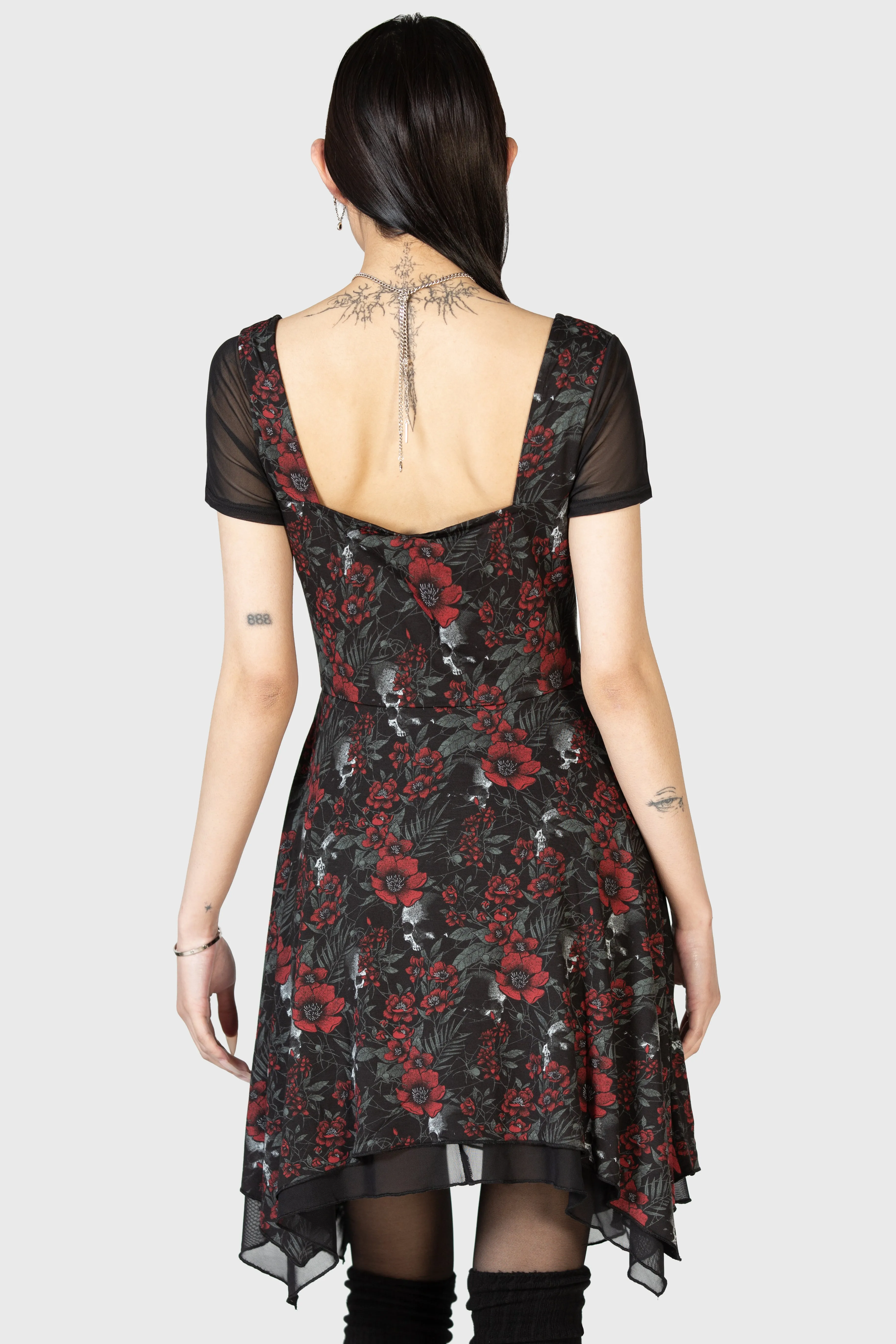 Crimson Decay Mini Dress