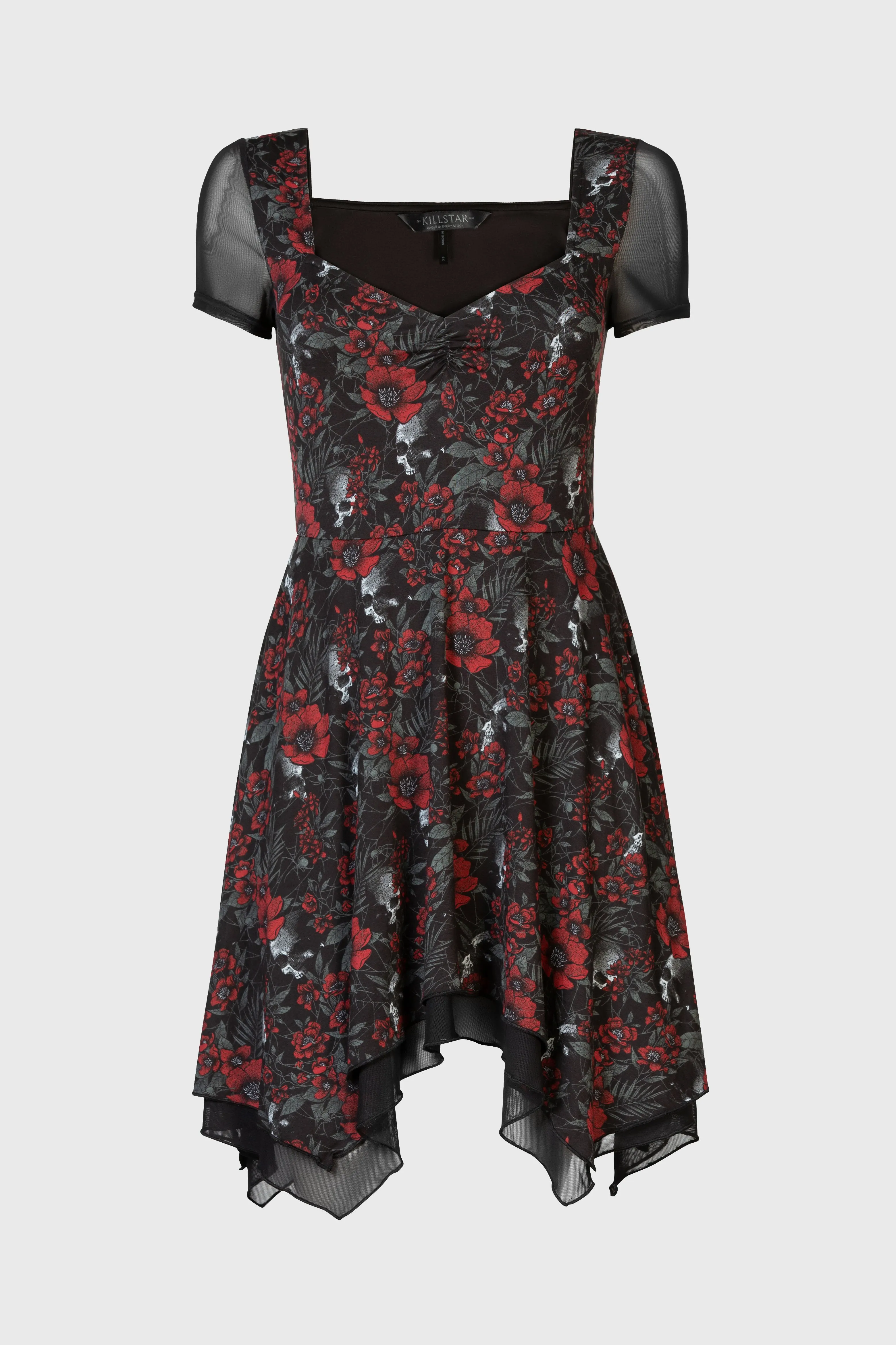 Crimson Decay Mini Dress