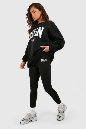 Dsgn Studio Collegiate Slogan Legging Tracksuit