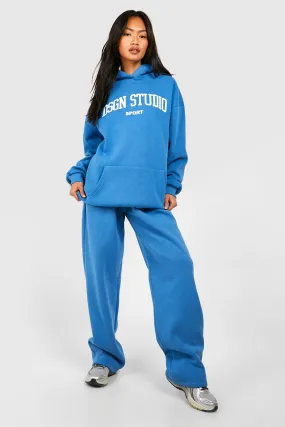 Dsgn Studio Sports Slogan Oversized Hooded Tracksuit