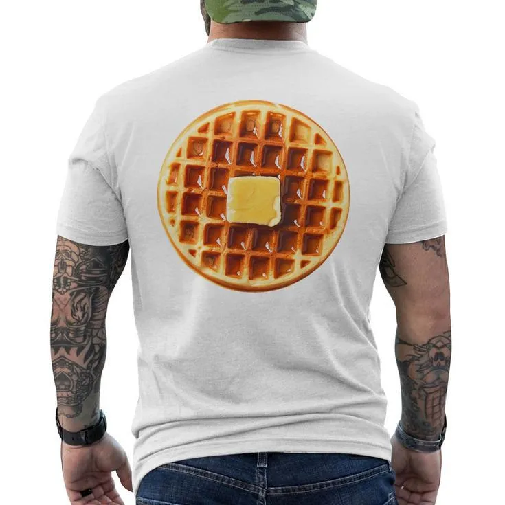 Easy Halloween Costume Waffle Group Breakfast Waffle Men's T-shirt Back Print