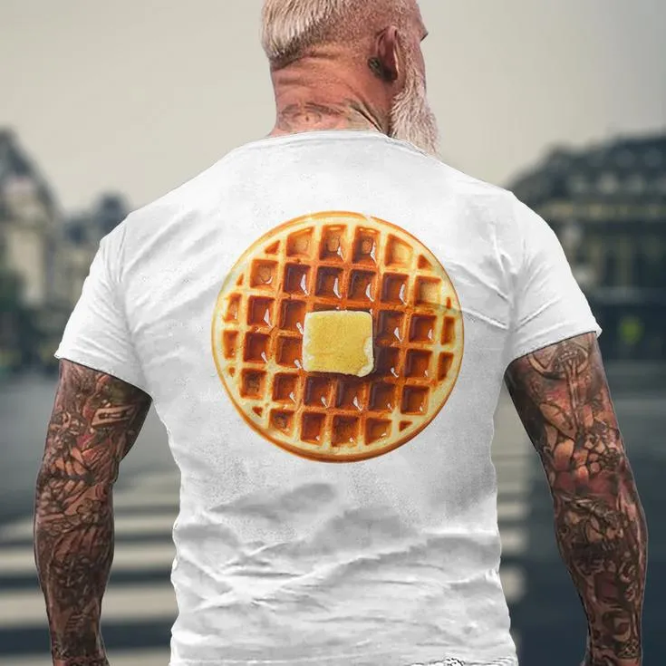 Easy Halloween Costume Waffle Group Breakfast Waffle Men's T-shirt Back Print