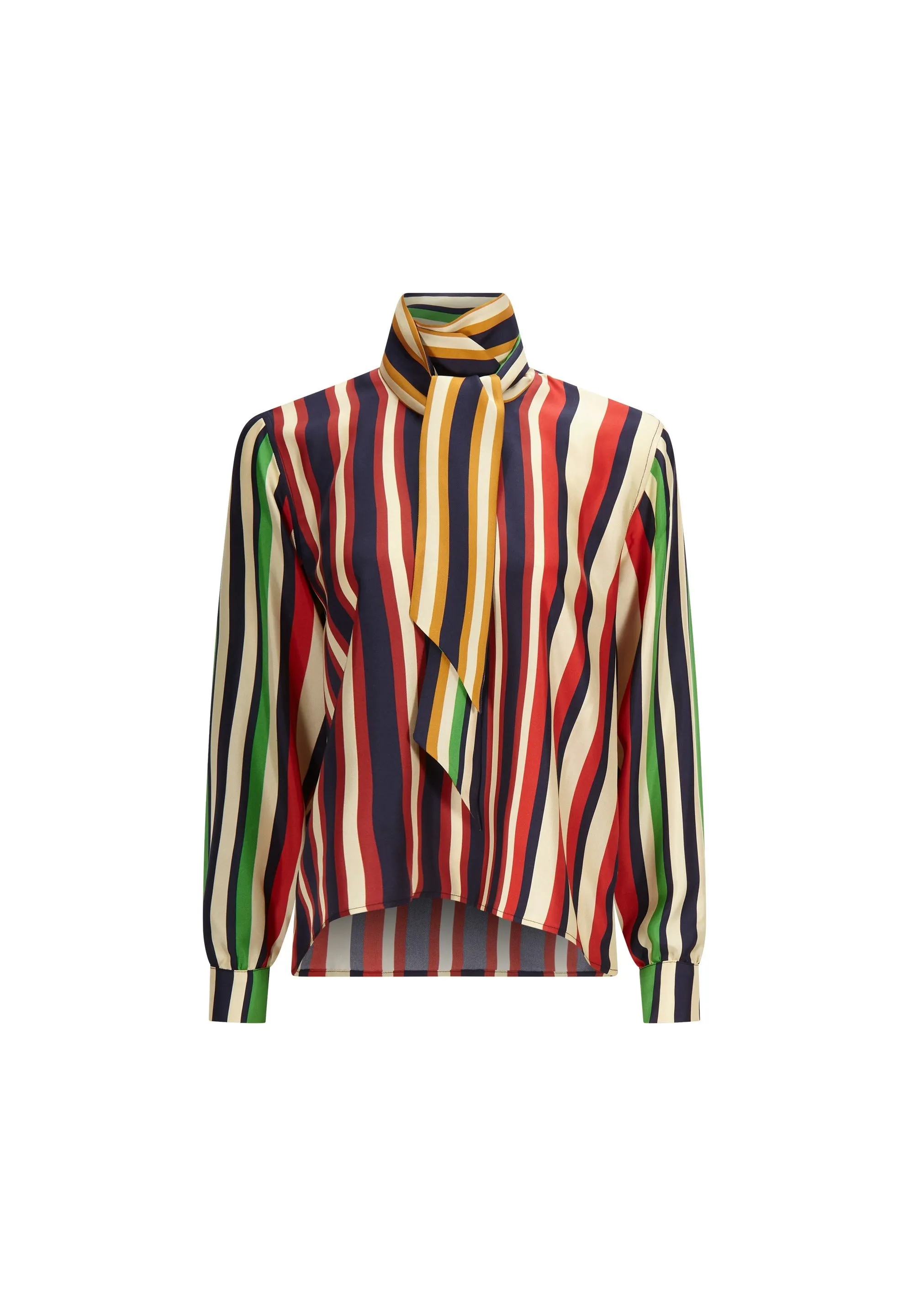 'ETON STRIPE' SLIM KEITH TIE BLOUSE