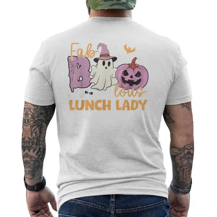 Faboolous Lunch Lady Halloween Ghost Fabulous Costume Men's T-shirt Back Print