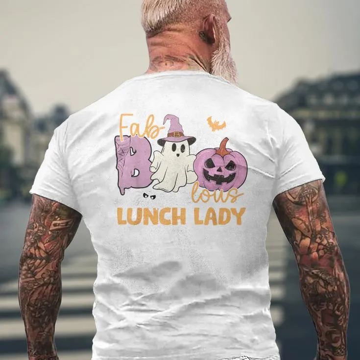 Faboolous Lunch Lady Halloween Ghost Fabulous Costume Men's T-shirt Back Print