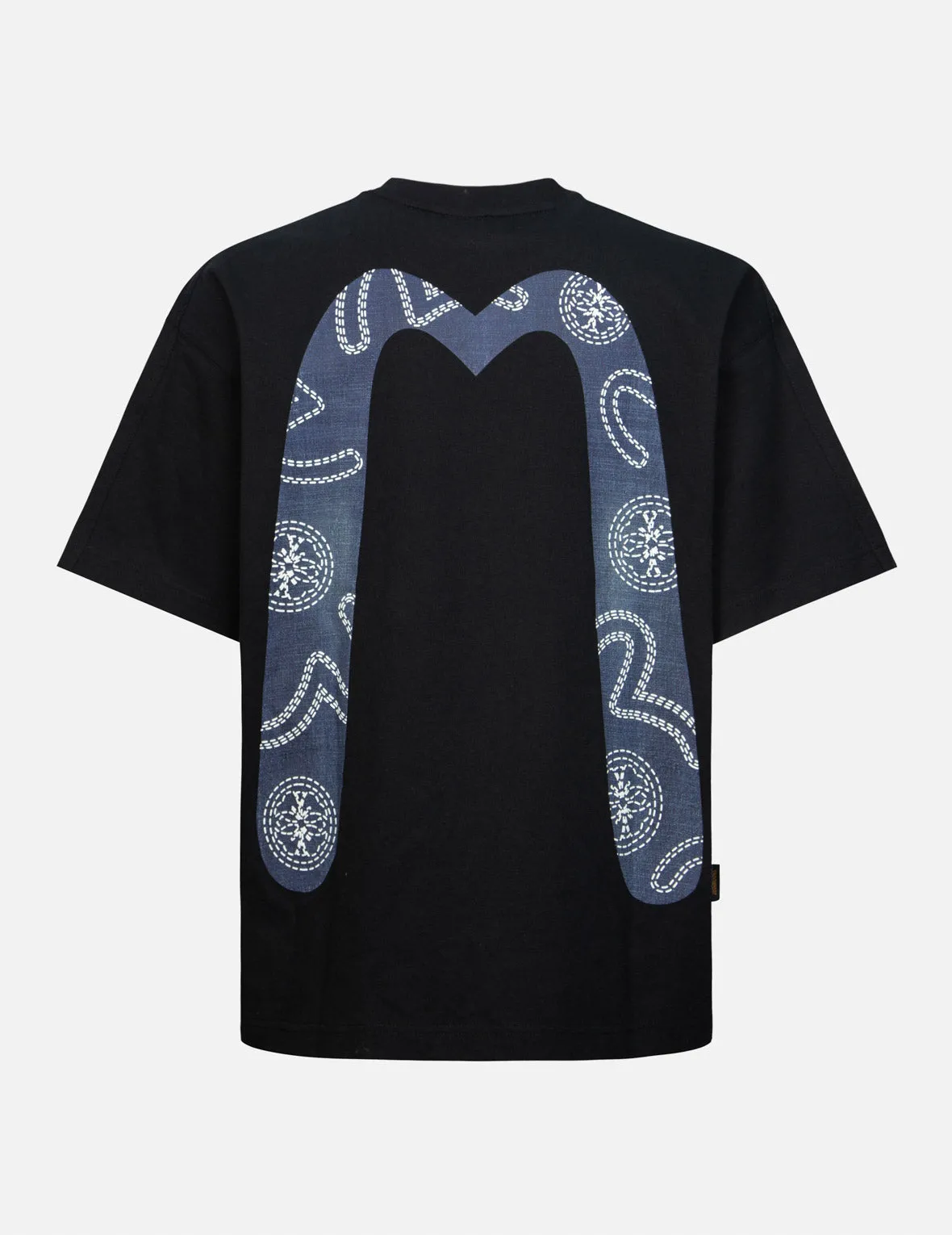 Foam Line Kamon and Seagull Daicock Print Loose Fit T-shirt