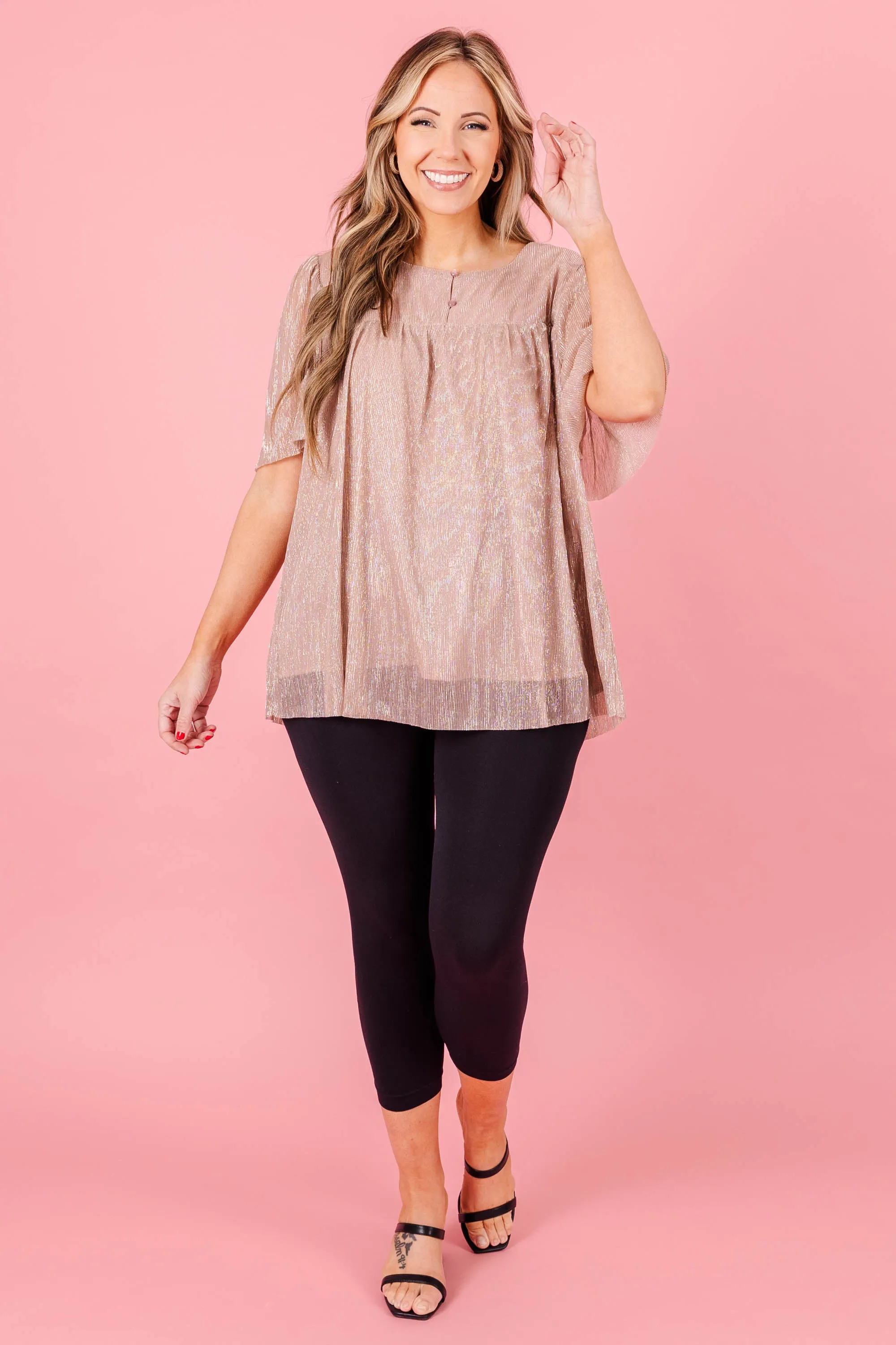 Grandeur Glam Top, Champagne