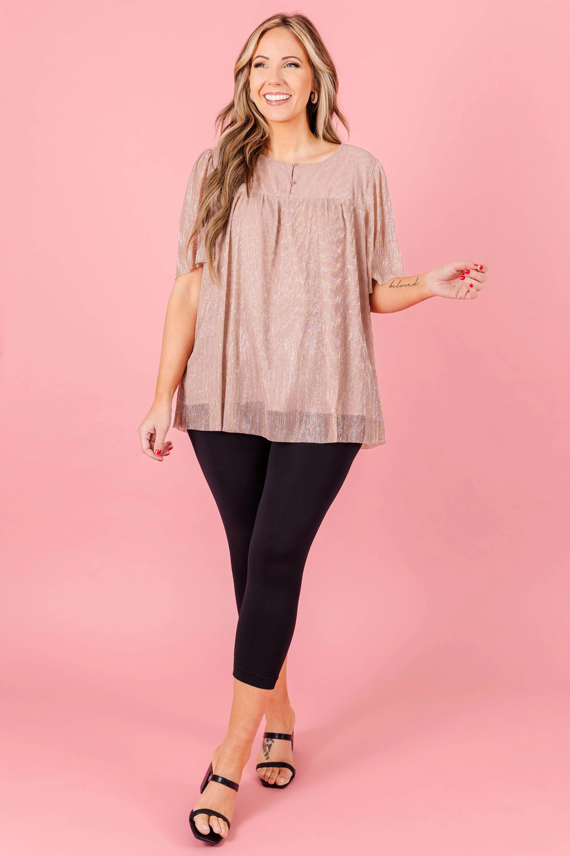 Grandeur Glam Top, Champagne