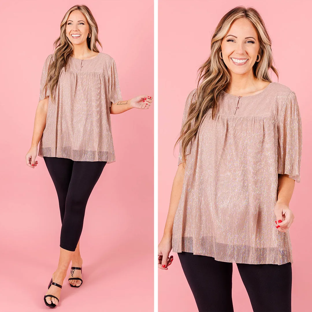 Grandeur Glam Top, Champagne