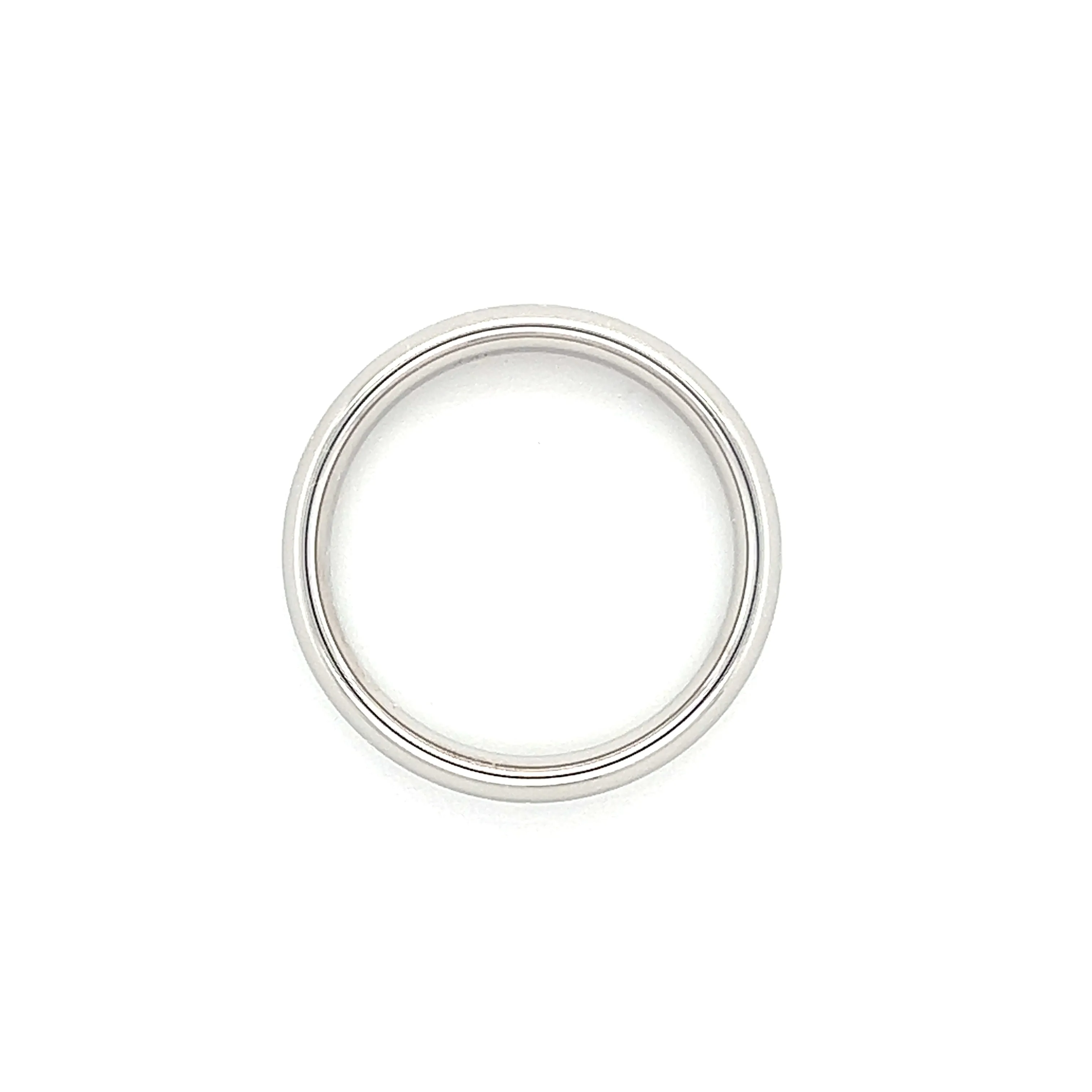 Half Round 5mm Ring with Comfort-fit in 14K White Gold