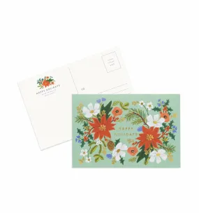 Holiday Floral Postcards (set of 10)