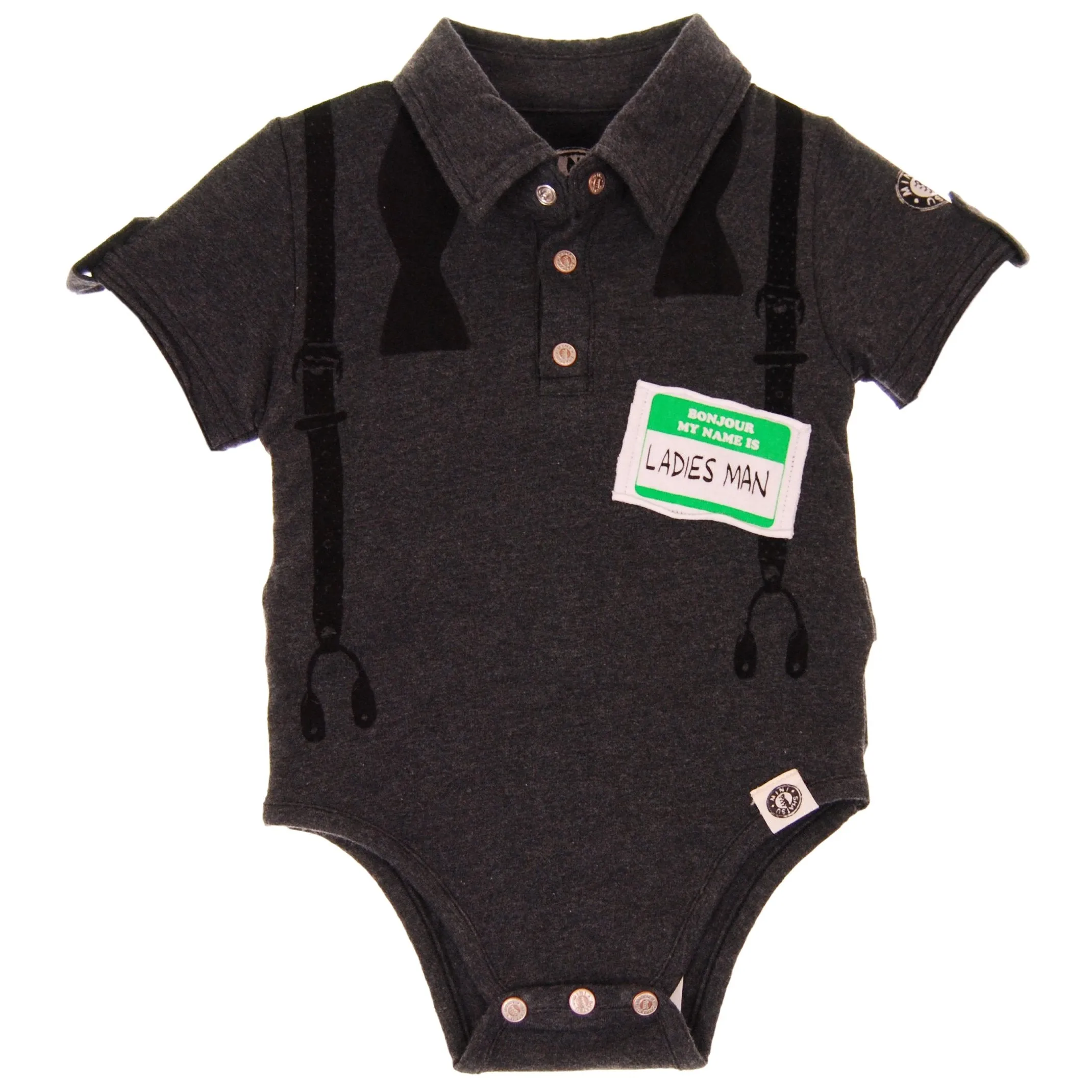 Ladies Man Polo Bodysuit by: Mini Shatsu