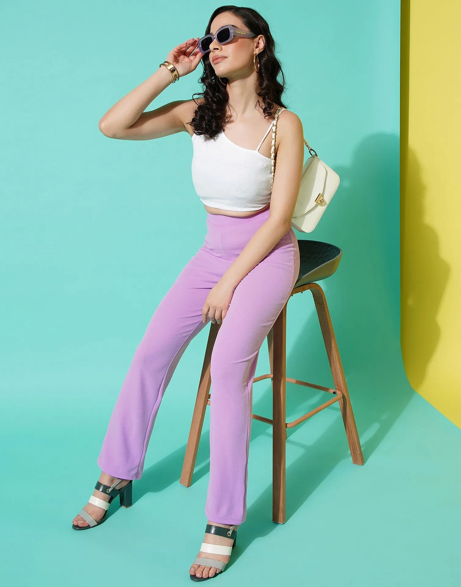 Lavender Straight Fit Trouser