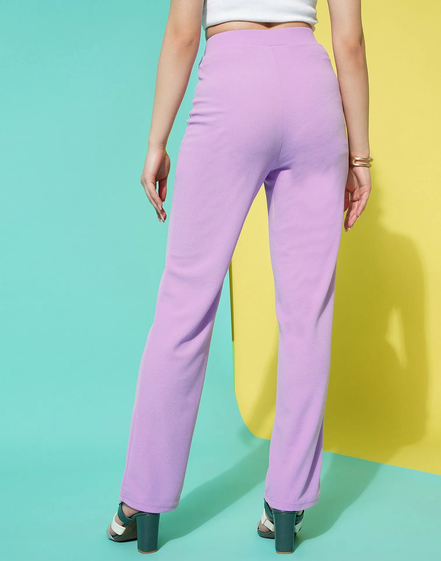 Lavender Straight Fit Trouser