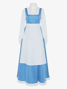 Light Sky Blue  Retro Tudor Dress Costumes  Ruffles Polyester Dress Women's Retro Set Marie Antoinette Costume Party Prom Dress