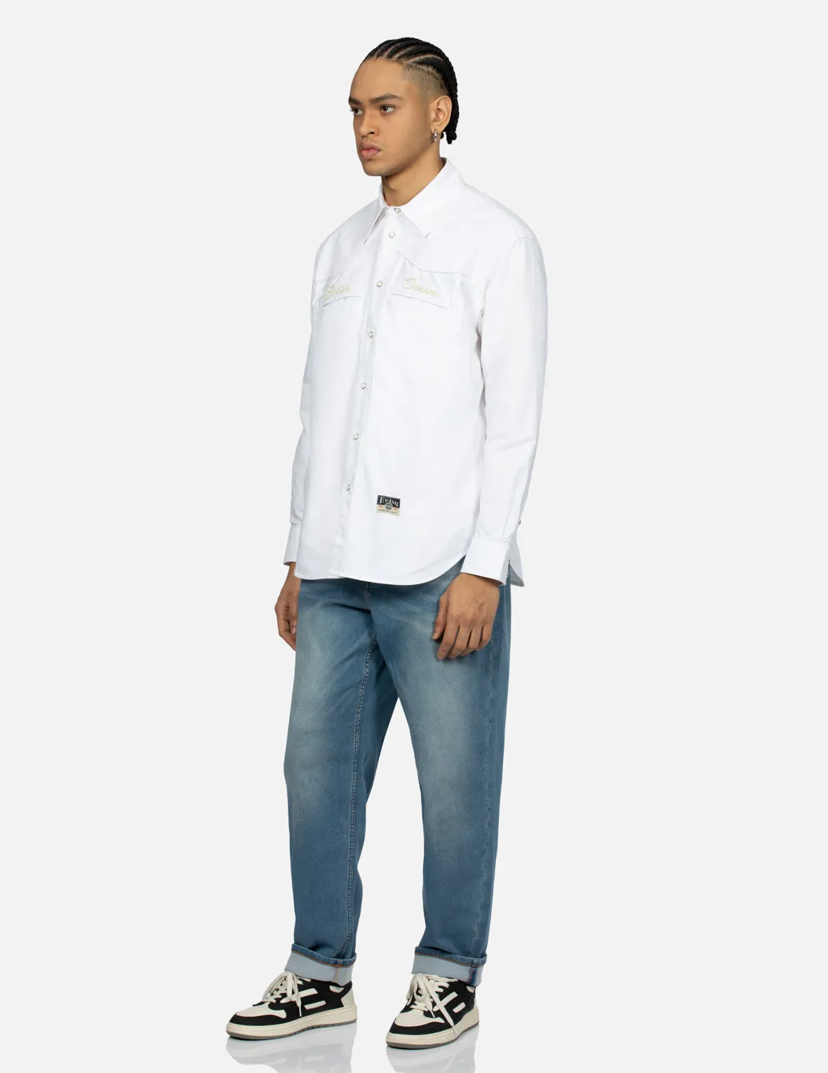 Logo Embroidery Relax Fit Oxford Shirt