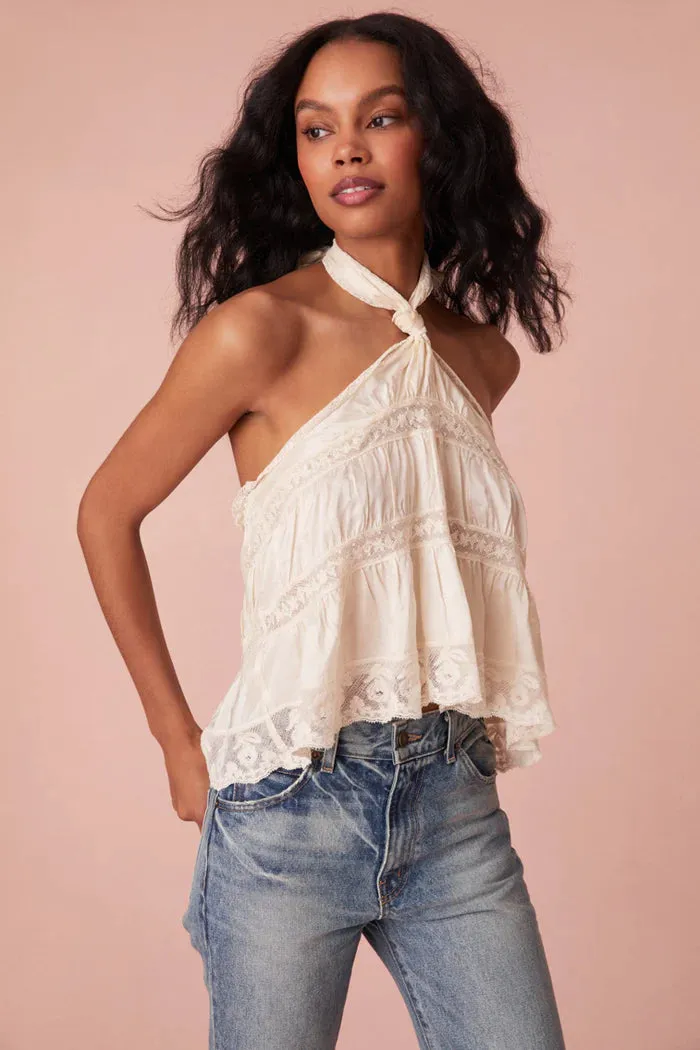 Loveshackfancy - Alessandro Halter Top - Antique White