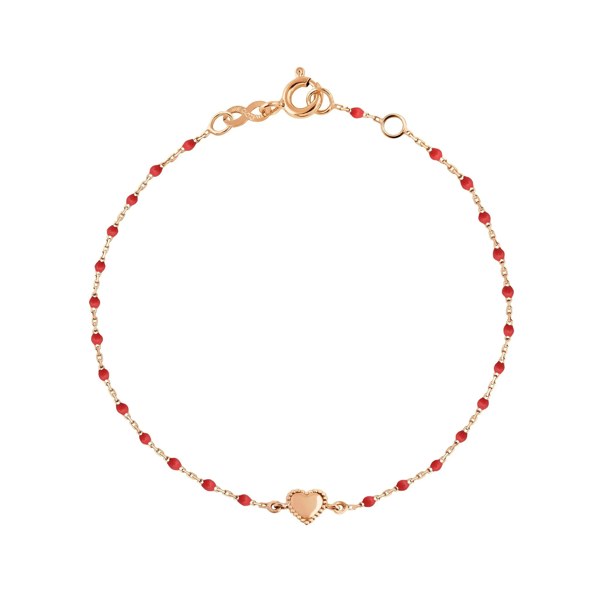 Lucky Heart Mini Gigi Poppy bracelet, Rose Gold, 6.7