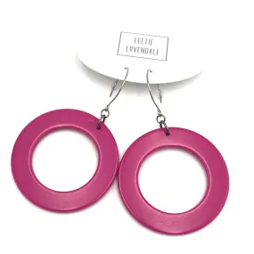 Magenta Donut Drop Earrings - BEAD Unboxing #7