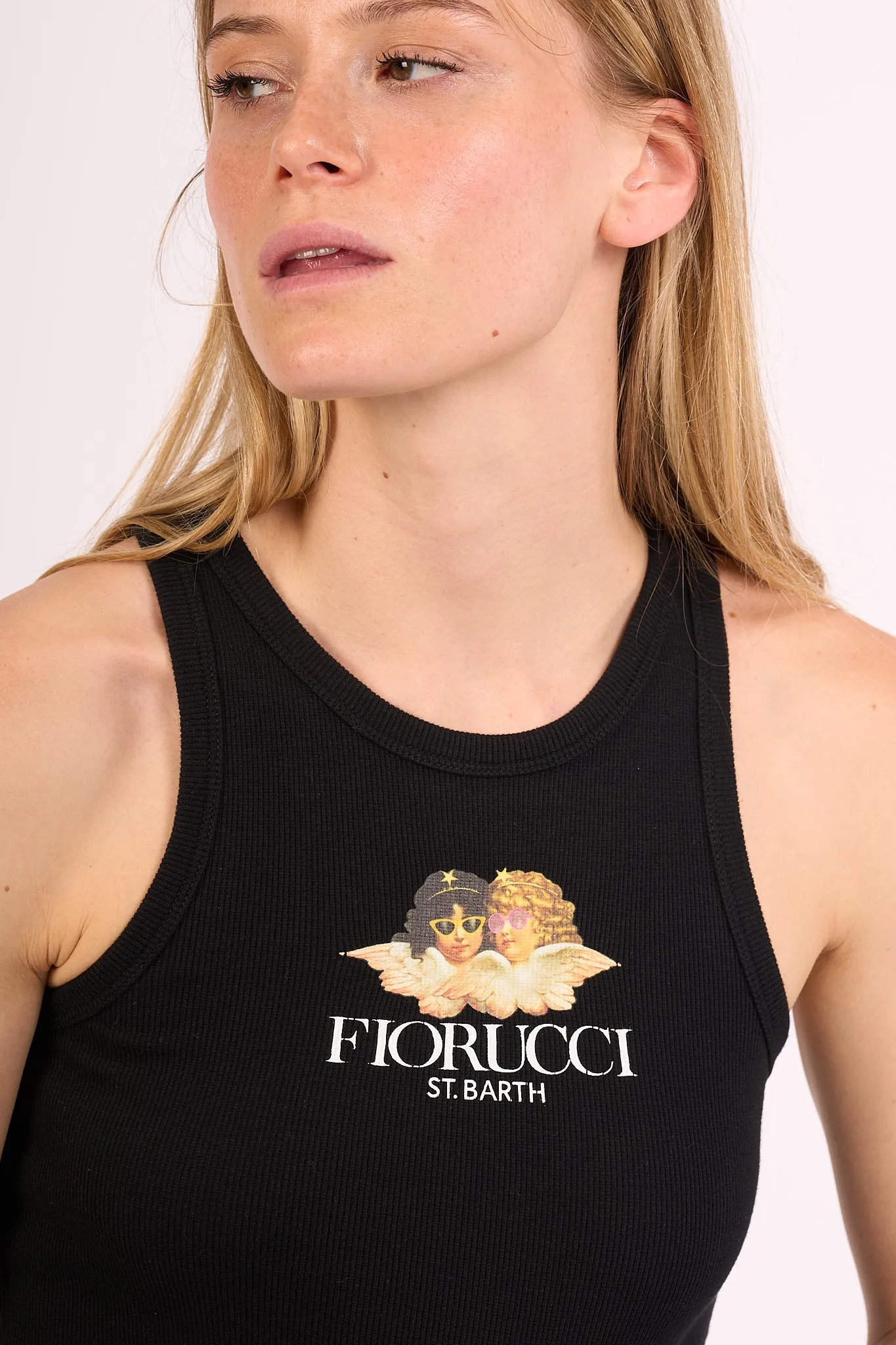 Mc2 Saint Barth Top Fiorucci Nero Donna