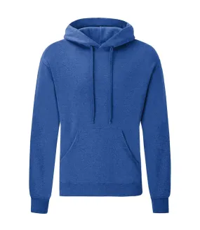 Mens classic heather hoodie heather royal Fruit of the Loom