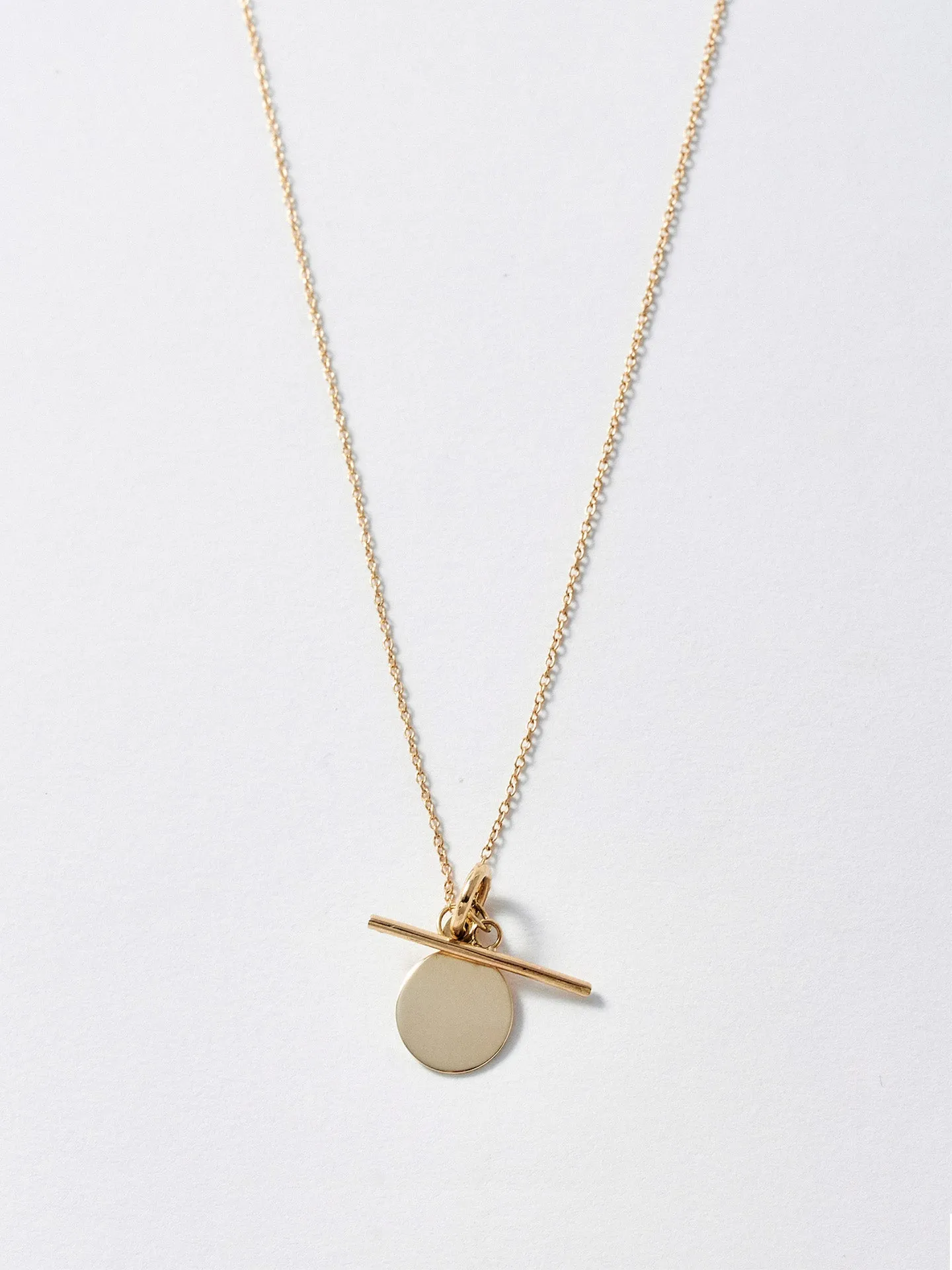 Mini Disk & Toggle Necklace