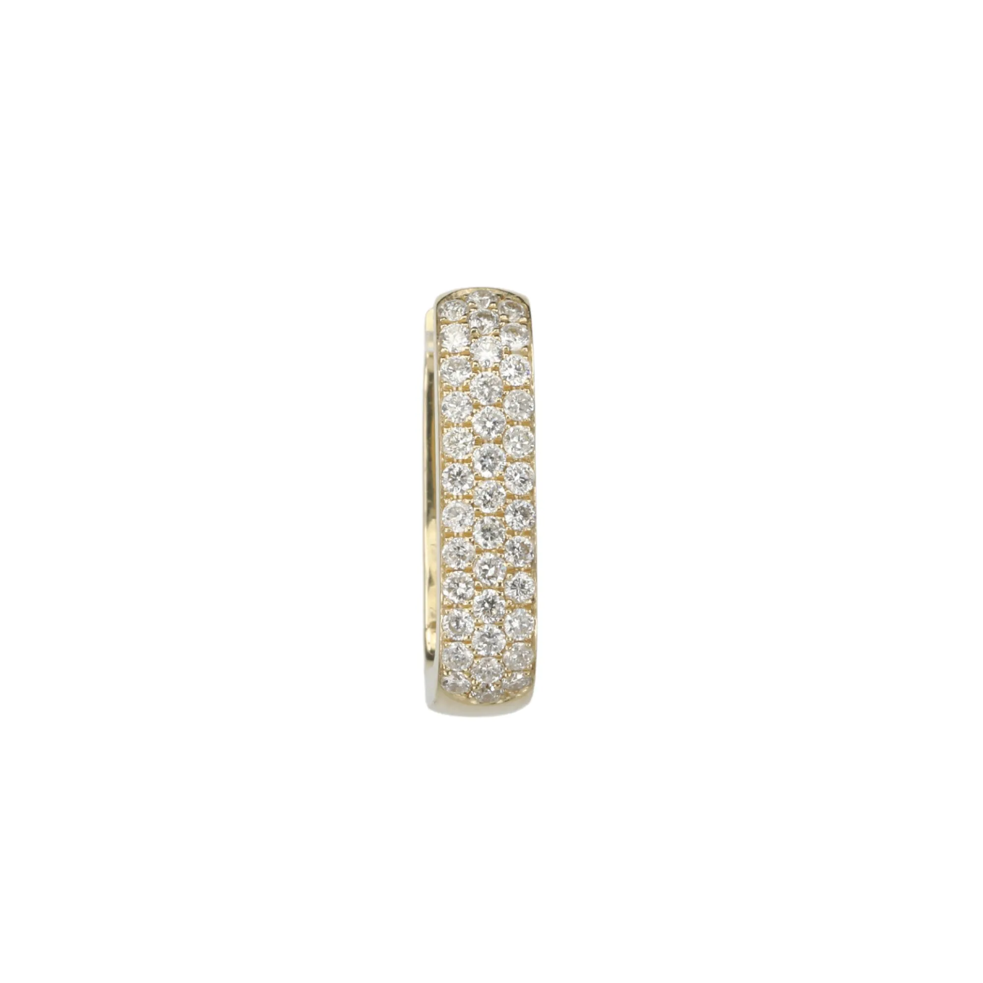 Mini Rectangle Pave Diamond Hoop