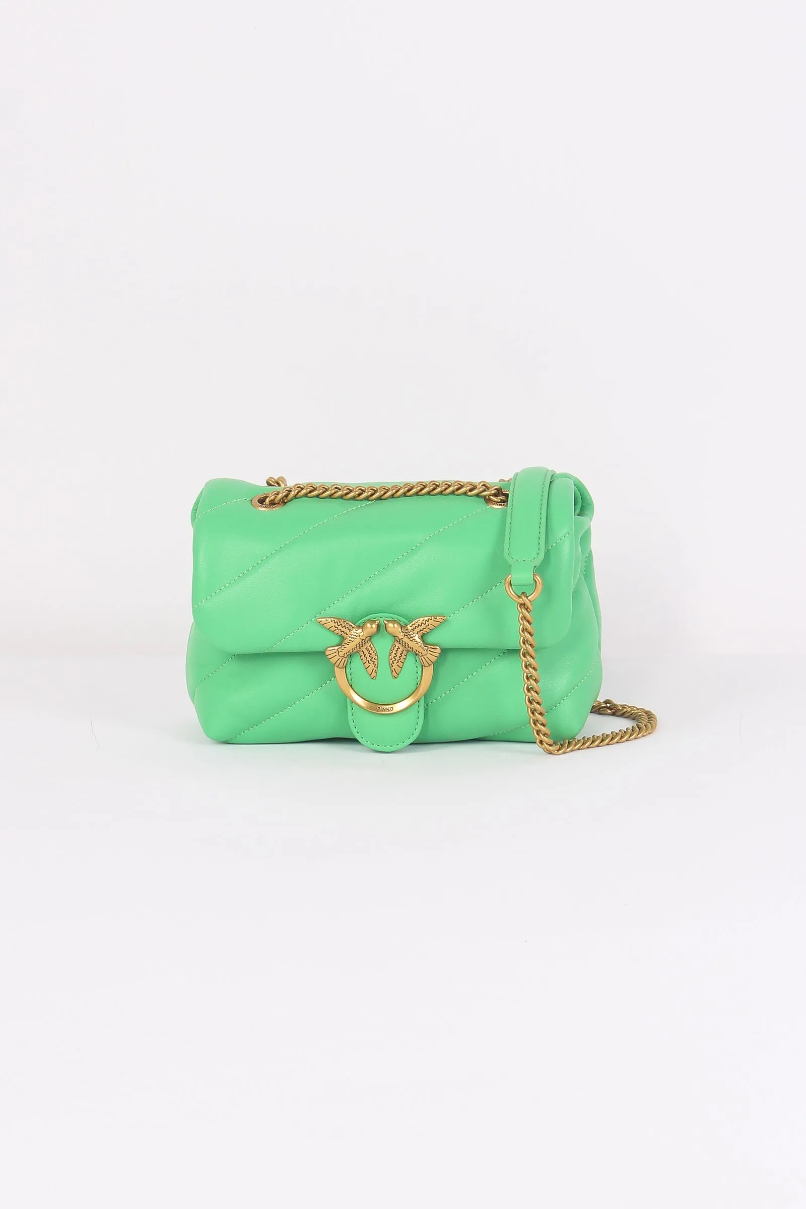 Mini Tracolla Love Puff Nappa Green