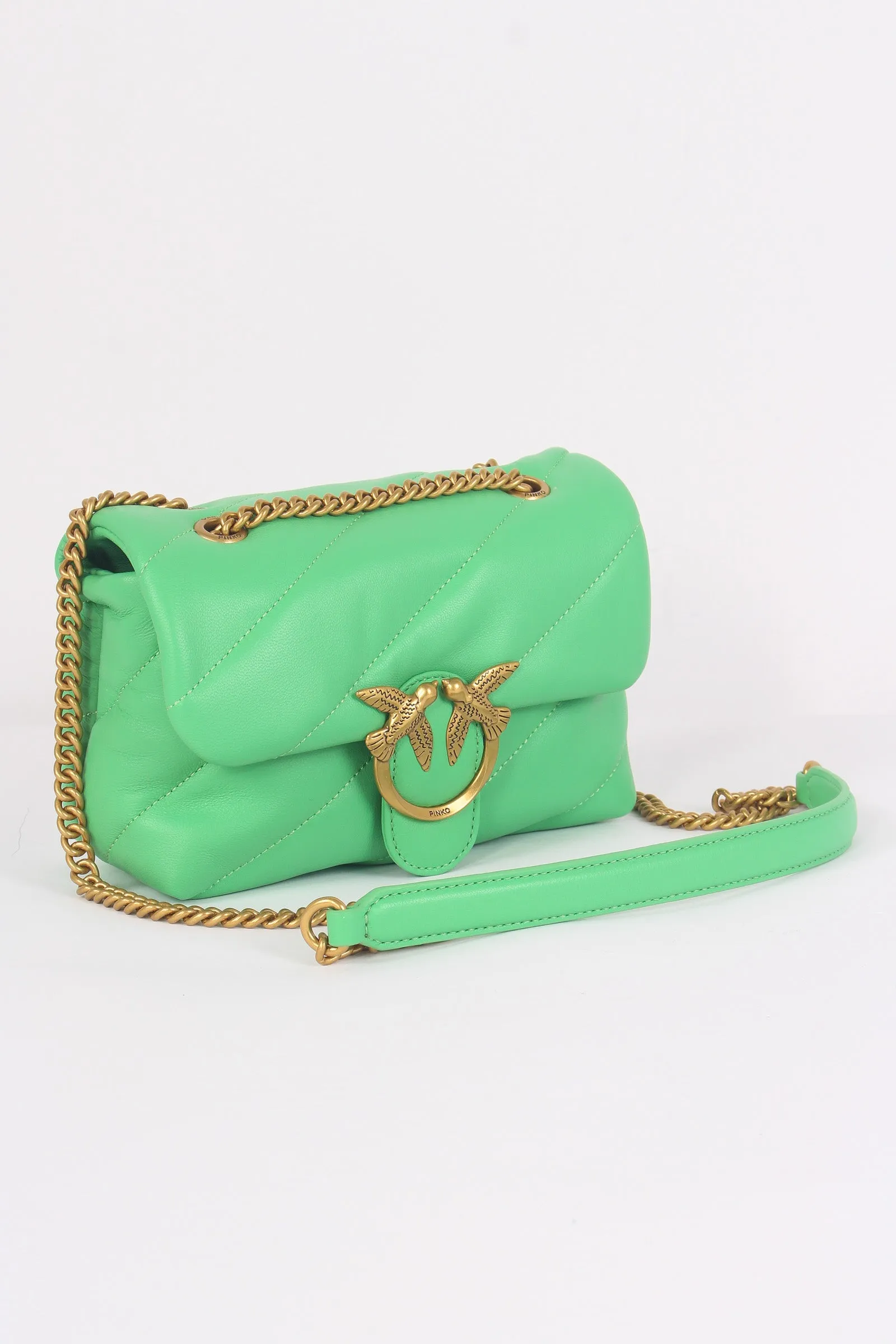 Mini Tracolla Love Puff Nappa Green