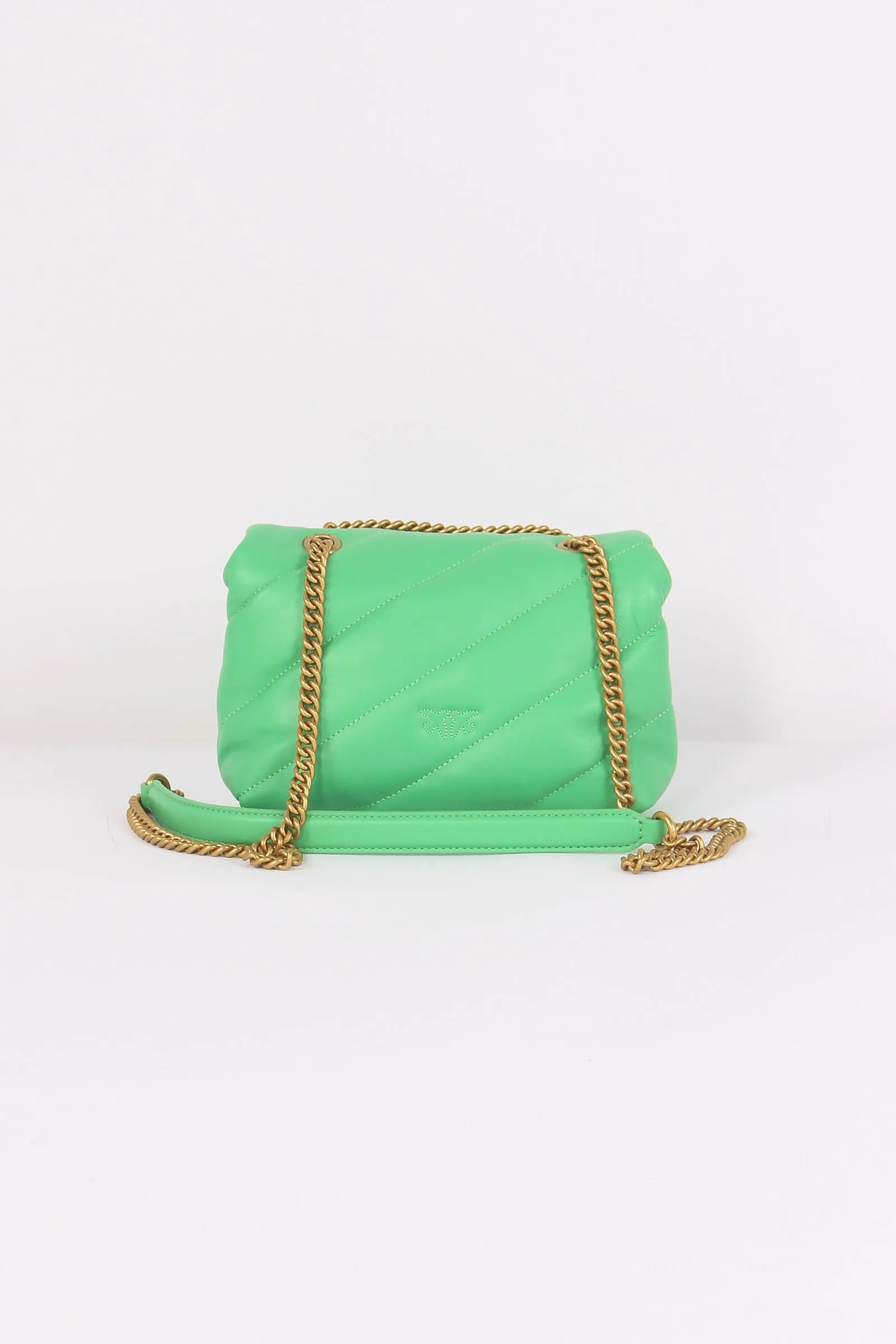 Mini Tracolla Love Puff Nappa Green