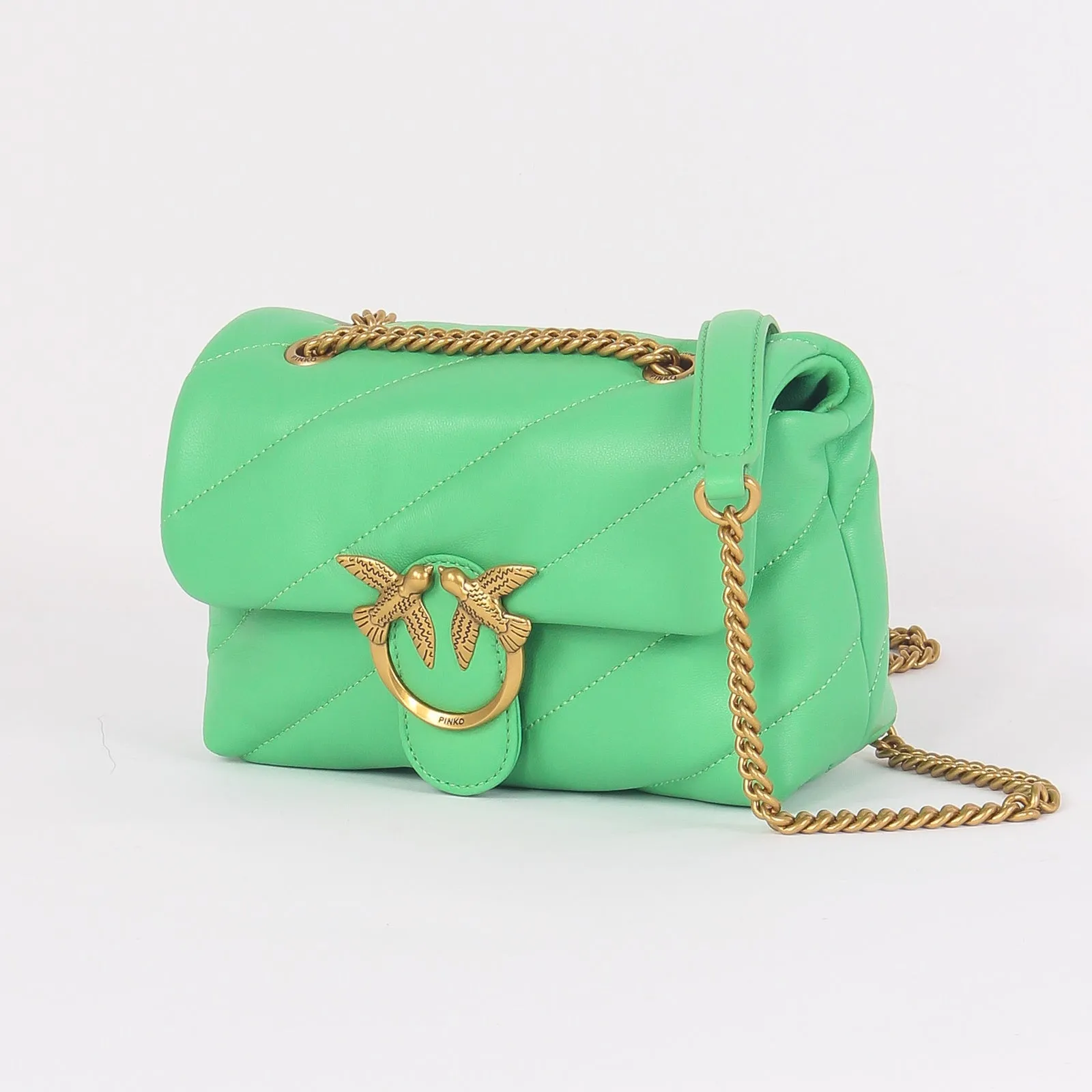 Mini Tracolla Love Puff Nappa Green