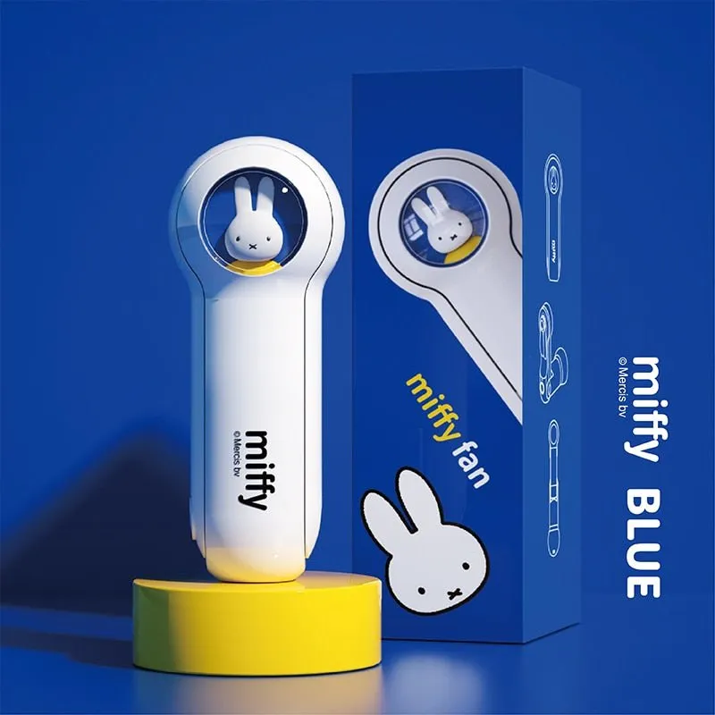 Mini-ventilateur portable et pliable avec chargeur USB et lumière Miffy - MF04