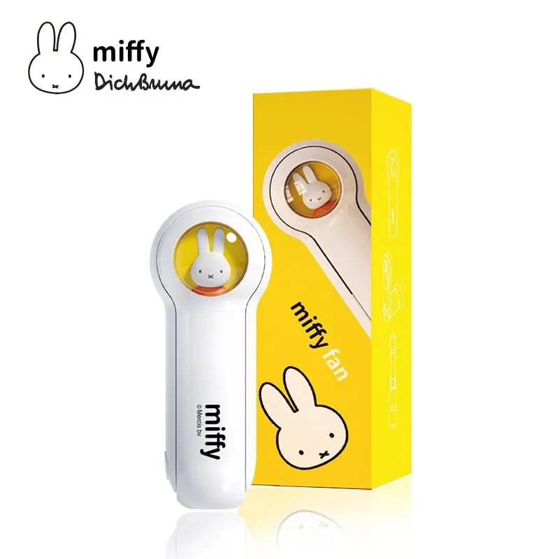 Mini-ventilateur portable et pliable avec chargeur USB et lumière Miffy - MF04