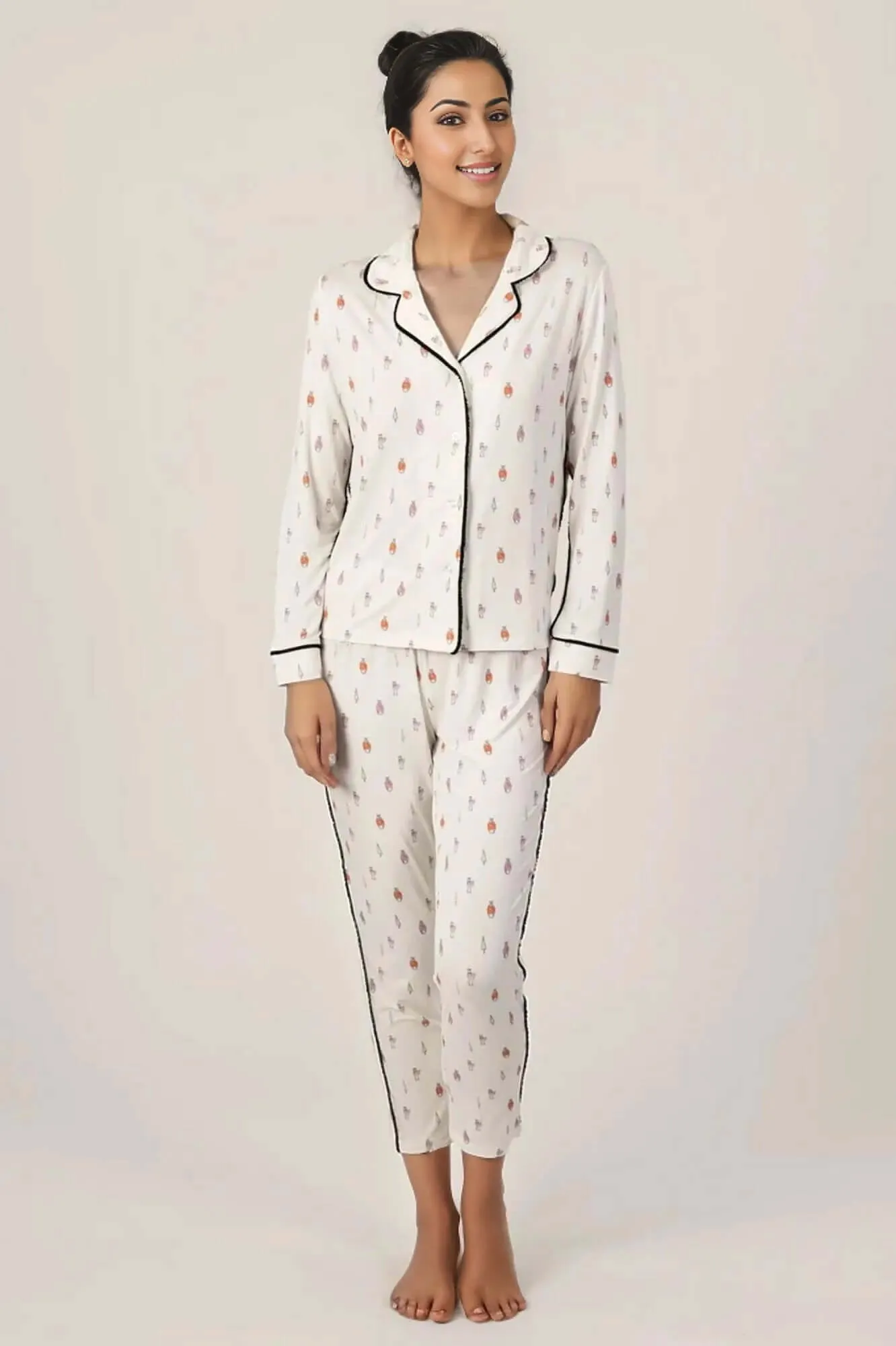 Morning Coffee Bamboo Slim Long PJ