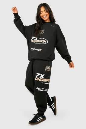 Motorsport Multi Print Sweatshirt Tracksuit